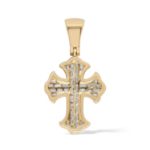 Diamond Cross Pendant 0.55 ct. 10K Yellow Gold