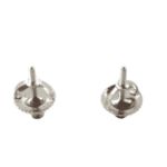 Diamond Circle Earrings 1.15ct 14K White Gold