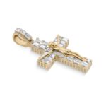 Diamond Crusified Jesus Pendant 10.80 ct. 14K Yellow Gold