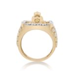 Diamond Lion Head Ring 2.20 ct. 10K Yellow Gold