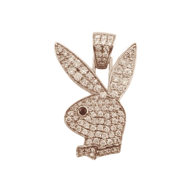 Diamond Playboy Pendant 1.89ct 14K Rose Gold