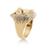 Diamond Lion Head Ring 1.55 ct. 10K Yellow Gold