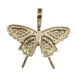 Baguette Diamond Butterfly Pendant 1.98ct 14K Yellow Gold