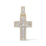 Diamond Cross Pendant 3.65 ct. 14K Yellow Gold