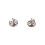 Diamond Circle Earrings 1.15ct 14K White Gold