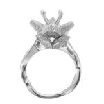 Diamond Engagement Ring Mounting 0.85 ct. 14K White Gold