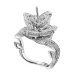 Diamond Engagement Ring Mounting 0.85 ct. 14K White Gold