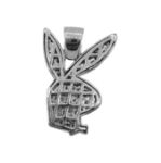 Diamond Playboy Pendant 1.89ct 14K White Gold