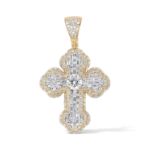 Diamond Cross Pendant 1.50 ct. 14K Yellow Gold