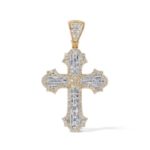 Diamond Cross Pendant 1.90 ct. 14K Yellow Gold