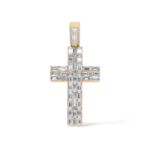 Diamond Cross Pendant 4.00 ct. 14K Yellow Gold