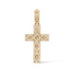 Diamond Cross Pendant 4.00 ct. 14K Yellow Gold