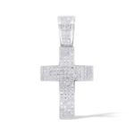 Diamond Cross Pendant 1.65 ct. 10K White Gold