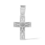 Diamond Cross Pendant 1.65 ct. 10K White Gold