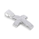 Diamond Cross Pendant 1.65 ct. 10K White Gold