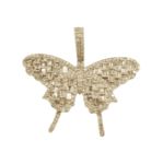 Baguette Diamond Butterly Pendant 1.56ct 14K Yellow Gold