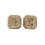 Baguette Diamond Earrings 1.36ct 10K Yellow Gold