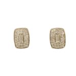 Baguette Diamond Earrings 0.25ct 10k Yellow Gold