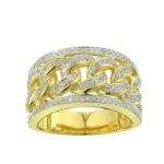 Diamond Infinity Ring 0.79 ct. 10K Yellow Gold `10.08 g