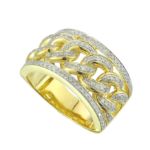 Diamond Infinity Ring 0.79 ct. 10K Yellow Gold `10.08 g