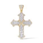 Diamond Cross Pendant 2.10 ct. 10K Yellow Gold