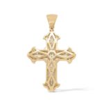 Diamond Cross Pendant 2.10 ct. 10K Yellow Gold