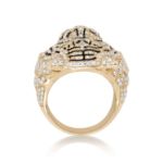 Diamond Tiger&#39;s Head Ring 2.40 ct. 10K Yellow Gold