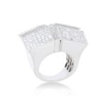 Diamond Ring  10.5 ct.14K White Gold