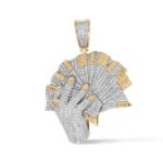 Diamond Playing Card Pendant  1.04 ct. 10K Yellow Gold