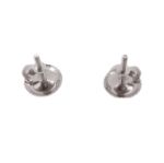 Baguette Diamond Octagon Earrings 0.61ct 10k White Gold