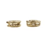 Baguette Diamond Circle Earrings 0.62ct 10K Yellow Gold