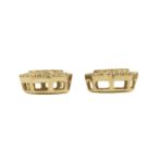 Diamond Square Earrings 0.44ct 10K Yellow Gold