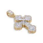 Diamond Cross Pendant 1.85 ct. 14K Yellow Gold