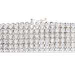 Diamond 6 Rows Tennis Bracelet 12.75 ct. 10K White Gold