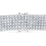 Diamond 6 Rows Tennis Bracelet 12.75 ct. 10K White Gold