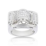 Diamond Ring  1.90 ct. 14K White Gold