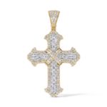 Diamond Cross Pendant 1.15 ct. 10K Yellow Gold