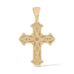 Diamond Cross Pendant 1.15 ct. 10K Yellow Gold