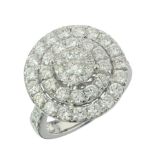 Diamond Ring 2.28 ct. 14K White Gold 6.76 g