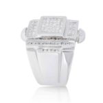 Princess Cut Jumbo Diamond Ring  2.50 ct. 14K White Gold