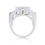 Princess Cut Jumbo Diamond Ring  2.50 ct. 14K White Gold