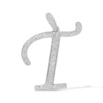 Diamond Letter T Pendant 0.40 ct. 14K White Gold