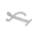 Diamond Letter T Pendant 0.40 ct. 14K White Gold