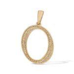 Diamond Letter O Pendant 0.25 ct. 10K Yellow Gold