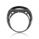 Tri-Color Diamond Ring 1.00 ct. 10K Black Gold