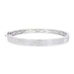 Diamond Bangle 0.72 ct. 10K White Gold