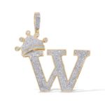 Diamond Letter W Pendant 1.00 ct. 10K Yellow Gold