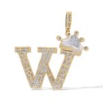 Diamond Letter W Pendant 1.00 ct. 10K Yellow Gold