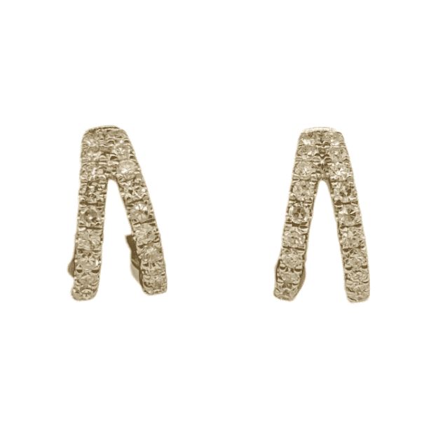 Diamond Huggies Earrings 0.47ct 14K Yellow Gold