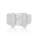 Fancy Style Diamond Ring 5.00 ct. 14K White Gold